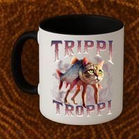  Trippi Troppi - Italian Brainrot Meme Cat Coffee Mug thumb 2