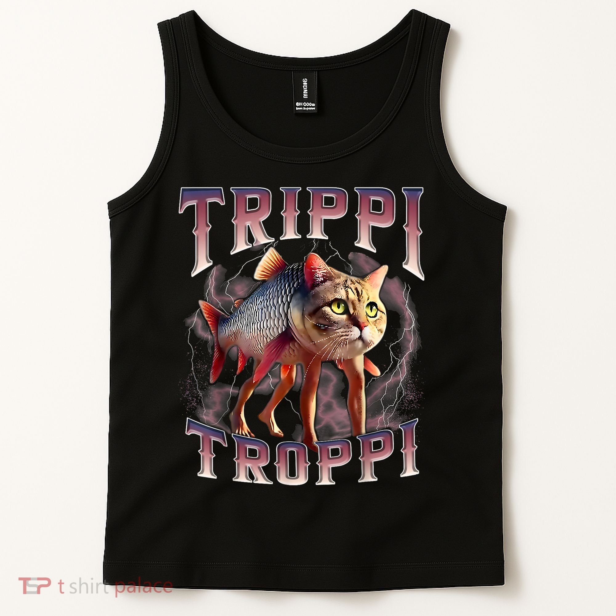  Trippi Troppi - Italian Brainrot Meme Cat Tank Top