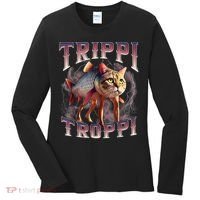  Trippi Troppi - Italian Brainrot Meme Cat Women's Long Sleeve Shirt thumb 0