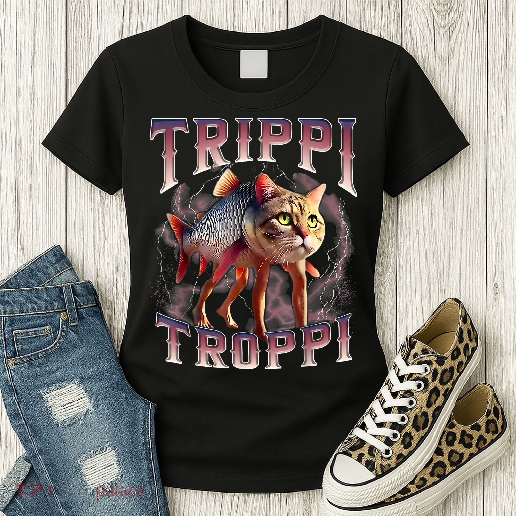  Trippi Troppi - Italian Brainrot Meme Cat Women's T-Shirt
