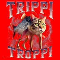  Trippi Troppi - Italian Brainrot Meme Cat Santa Hat thumb 1