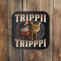  Trippi Troppi - Italian Brainrot Meme Cat Coaster thumb 0