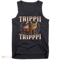  Trippi Troppi - Italian Brainrot Meme Cat Tank Top thumb 0