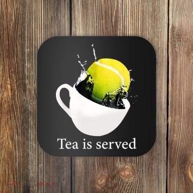 Tennis Tea Is Served Coaster
