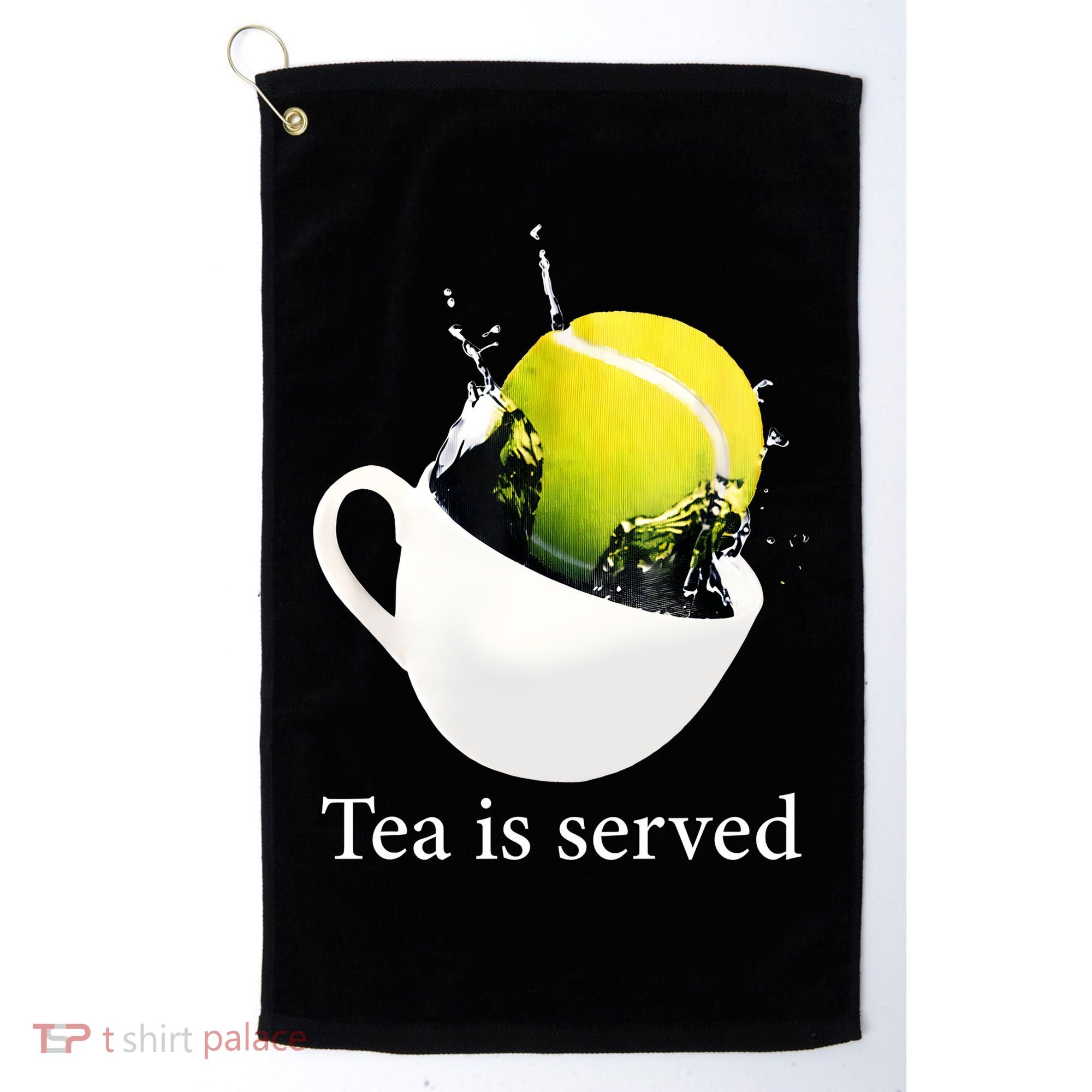 Tennis Tea Is Served Golf Towel