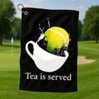 Tennis Tea Is Served Golf Towel thumb 1