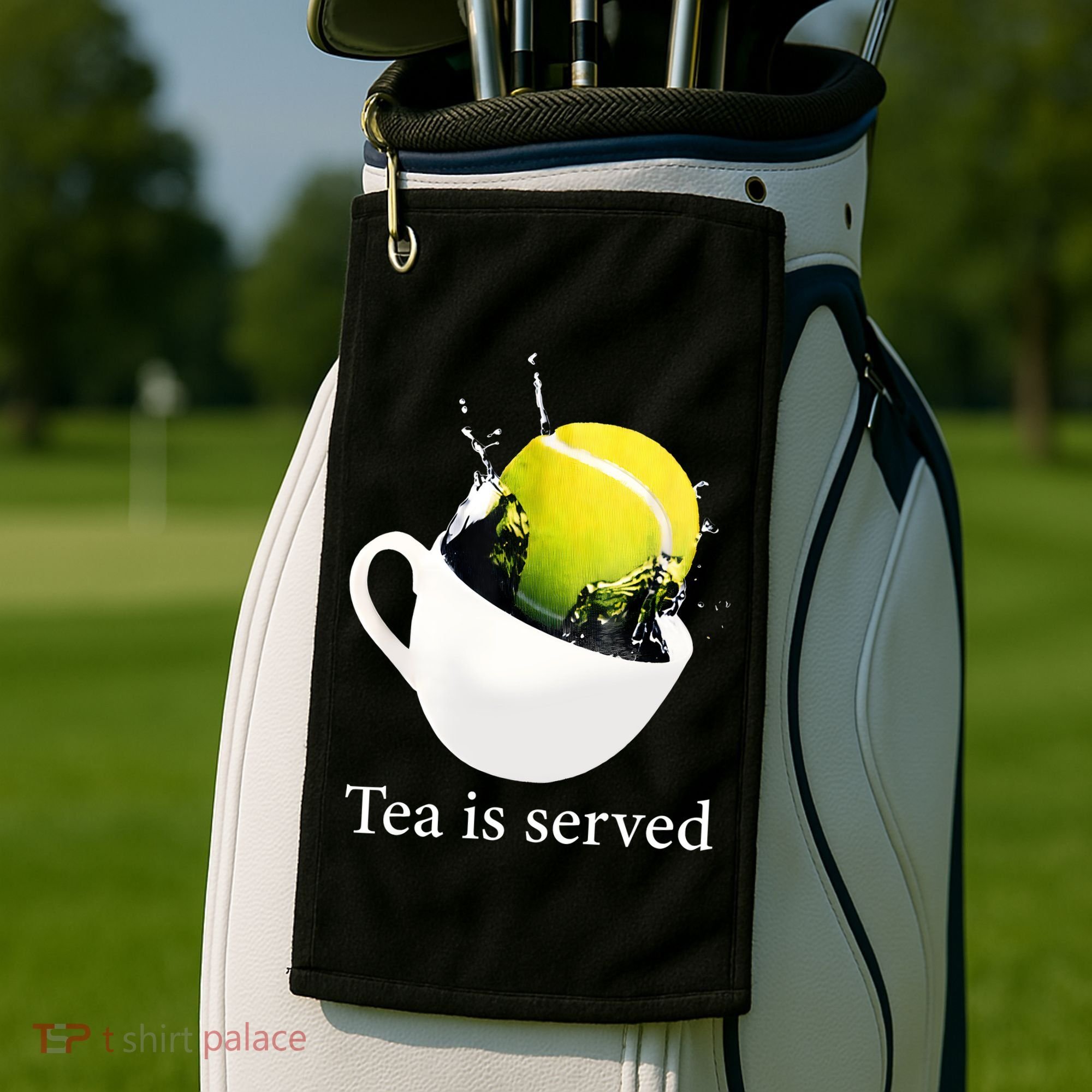 Tennis Tea Is Served Golf Towel