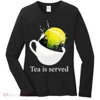Tennis Tea Is Served Women's Long Sleeve Shirt thumb 0