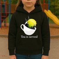Tennis Tea Is Served Kids Hoodie thumb 3