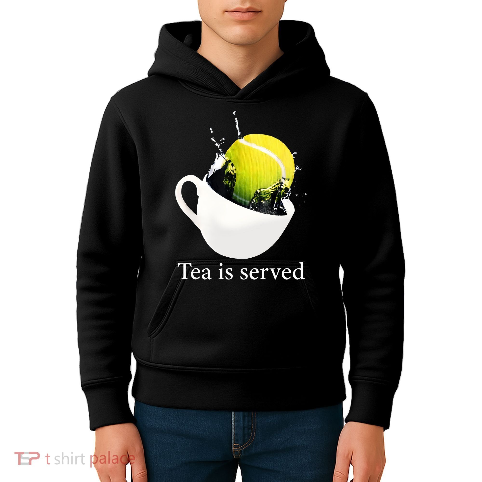 Tennis Tea Is Served Kids Hoodie