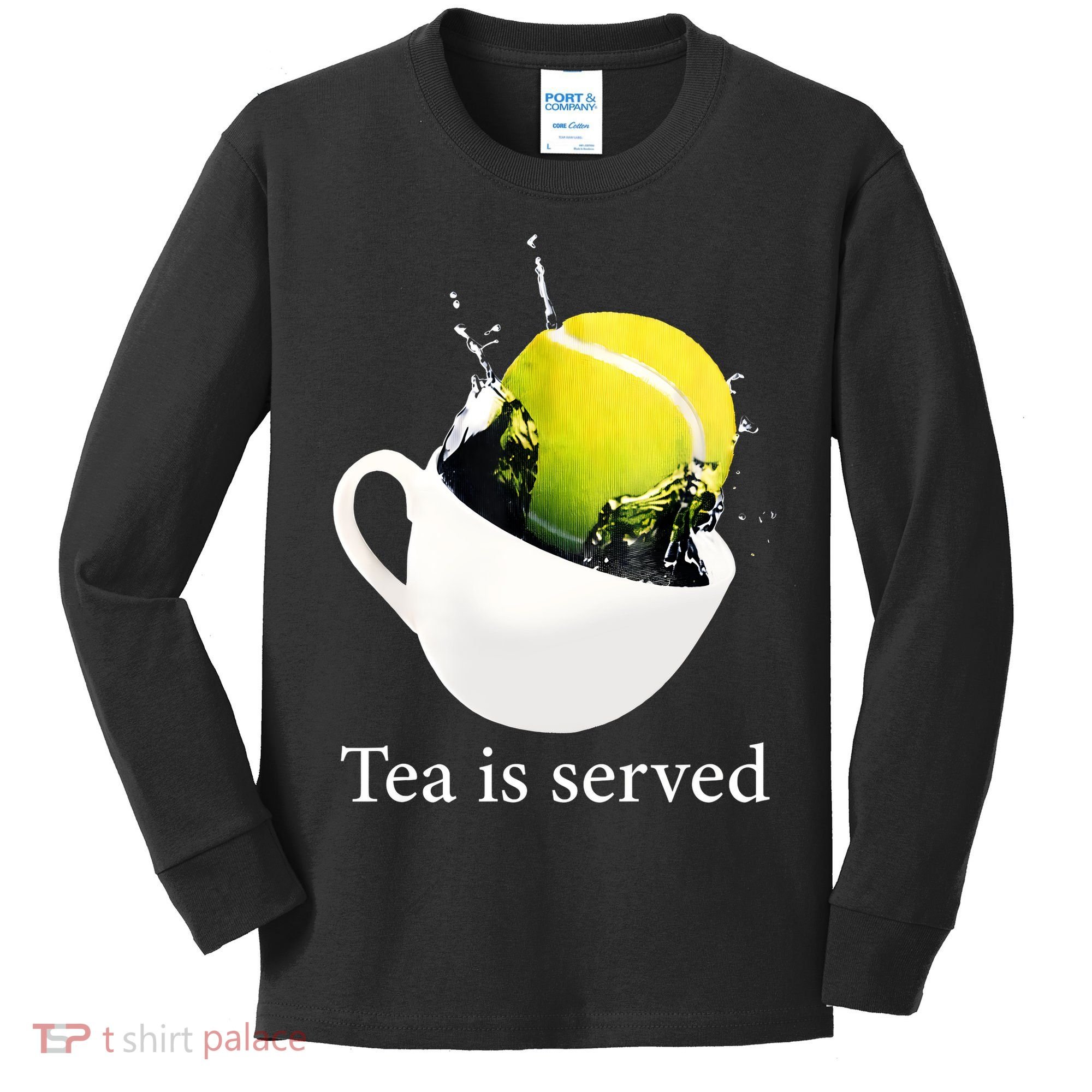 Tennis Tea Is Served Kids Long Sleeve Shirt