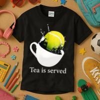 Tennis Tea Is Served Kids T-Shirt thumb 3