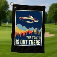 The Truth Is Out There Area 51 Alien Ufo Golf Towel thumb 1