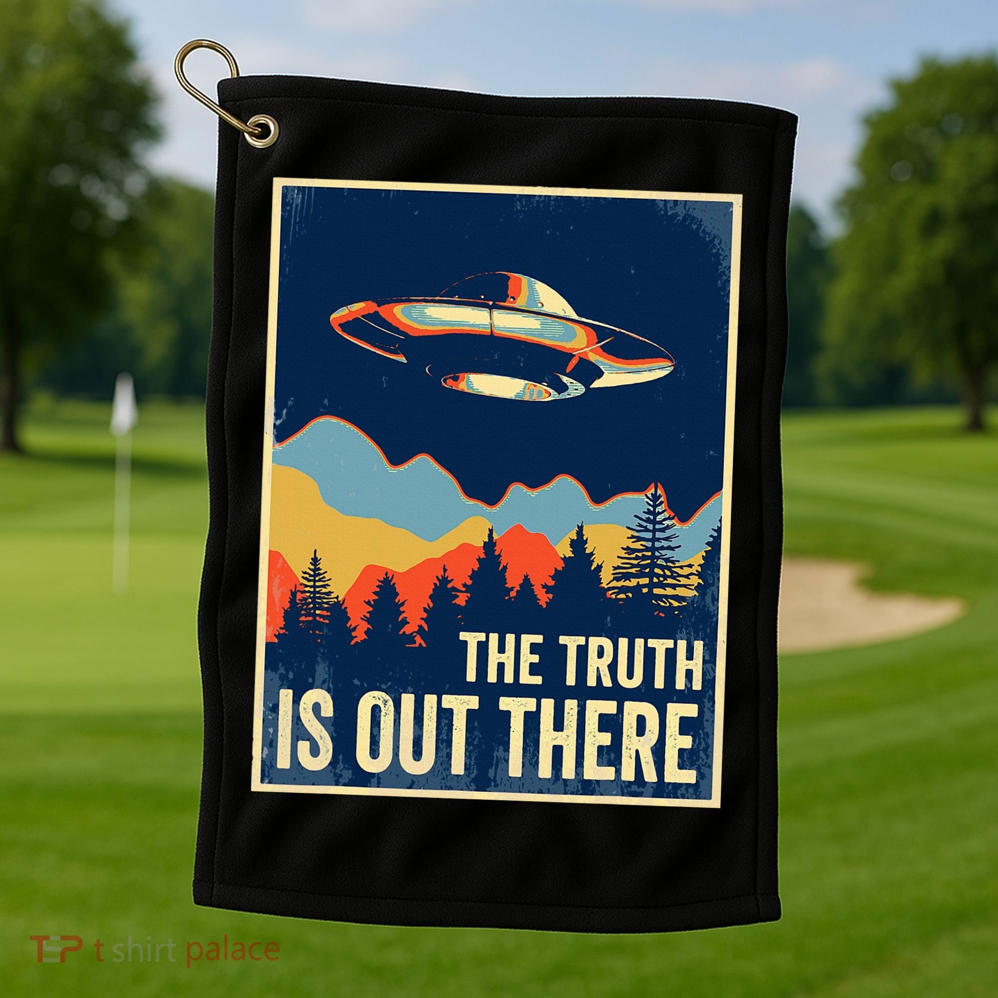 The Truth Is Out There Area 51 Alien Ufo Golf Towel