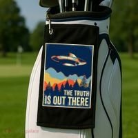 The Truth Is Out There Area 51 Alien Ufo Golf Towel thumb 2