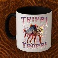 Trippi Troppi - Italian Brainrot Meme Cat Gift Coffee Mug thumb 2