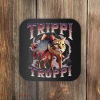 Trippi Troppi - Italian Brainrot Meme Cat Gift Coaster thumb 0