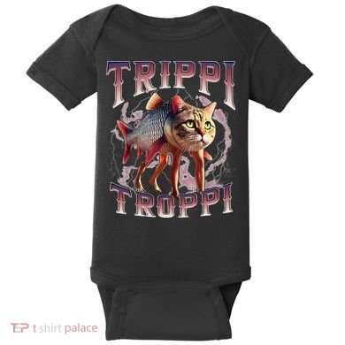 Trippi Troppi - Italian Brainrot Meme Cat Gift Baby Bodysuit