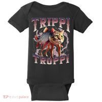 Trippi Troppi - Italian Brainrot Meme Cat Gift Baby Bodysuit thumb 0