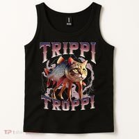 Trippi Troppi - Italian Brainrot Meme Cat Gift Tank Top thumb 2
