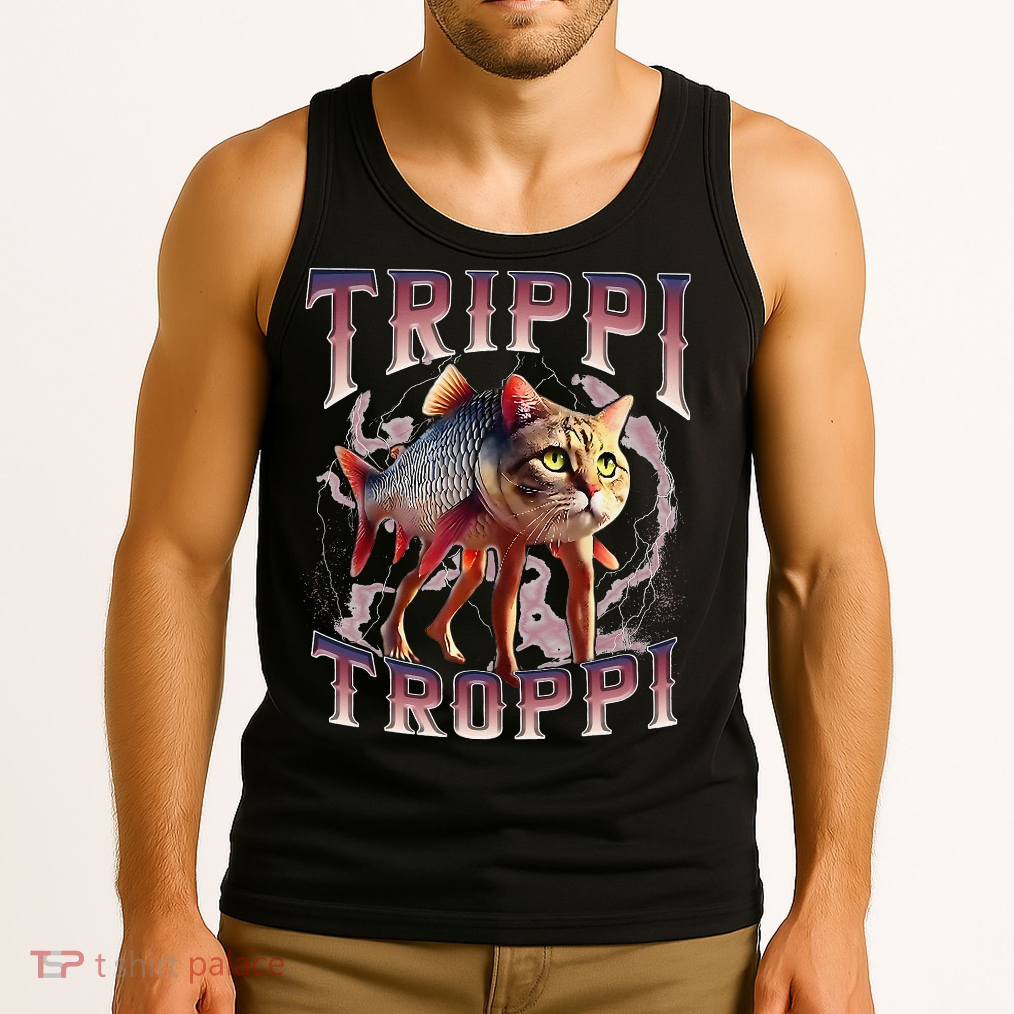Trippi Troppi - Italian Brainrot Meme Cat Gift Tank Top