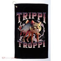 Trippi Troppi - Italian Brainrot Meme Cat Gift Golf Towel thumb 0
