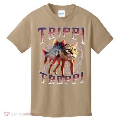 Trippi Troppi - Italian Brainrot Meme Cat Gift Kids T-Shirt