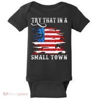 Try That In A Small Country Western Town Country Music Lover Baby Bodysuit thumb 0