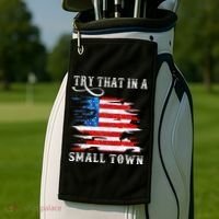 Try That In A Small Country Western Town Country Music Lover Golf Towel thumb 2