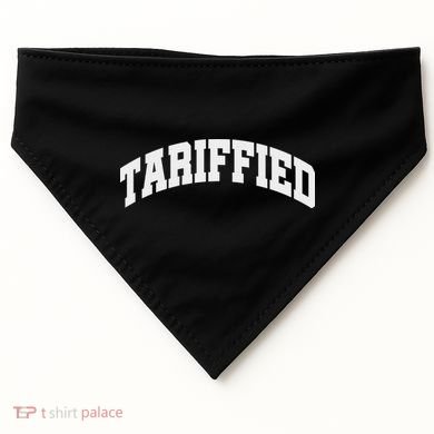 Tariffied Tariff Ied Funny Trump Economic Tariffs War USA-Made Doggie Bandana
