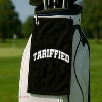 Tariffied Tariff Ied Funny Trump Economic Tariffs War Golf Towel thumb 2