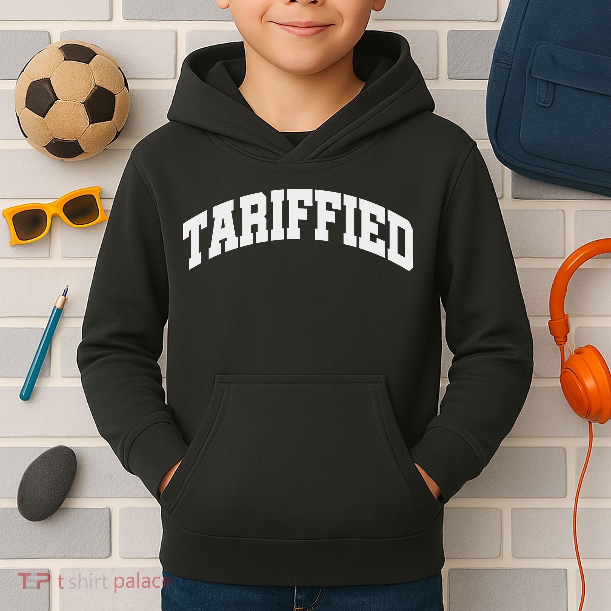 Tariffied Tariff Ied Funny Trump Economic Tariffs War Kids Hoodie