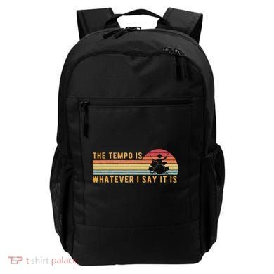 The Tempo Is Whatever I Say It Is Funny Drummer Design Backpack