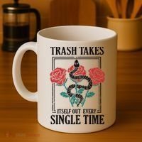 Trash Takes Itself Out Every Single Time Coffee Mug thumb 4