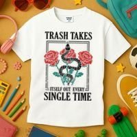 Trash Takes Itself Out Every Single Time Kids T-Shirt thumb 3
