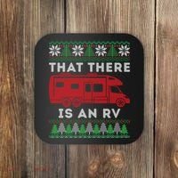 That There Is An RV Ugly Christmas Camping Holiday Coaster thumb 0