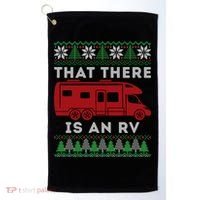 That There Is An RV Ugly Christmas Camping Holiday Golf Towel thumb 0