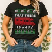 That There Is An RV Ugly Christmas Camping Holiday Women's T-Shirt thumb 2