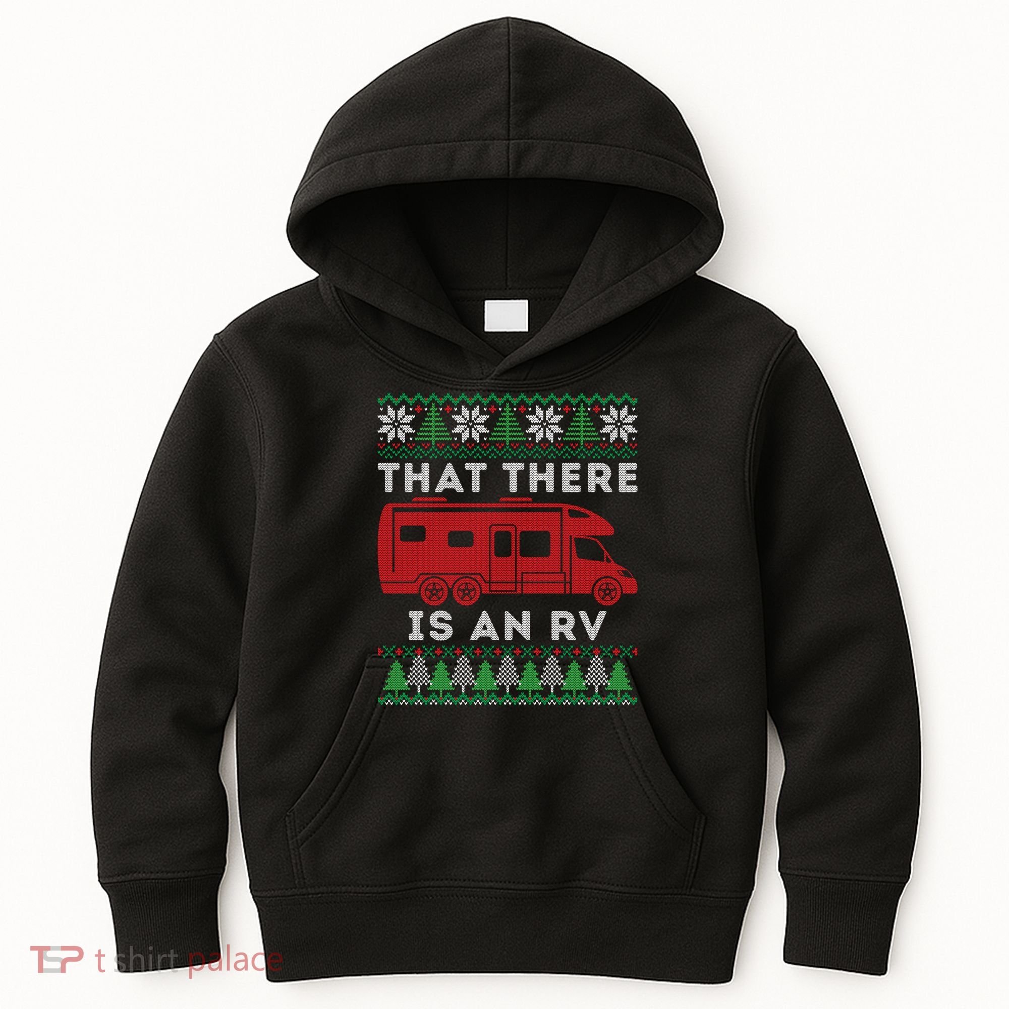 That There Is An RV Ugly Christmas Camping Holiday Kids Hoodie
