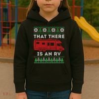 That There Is An RV Ugly Christmas Camping Holiday Kids Hoodie thumb 3