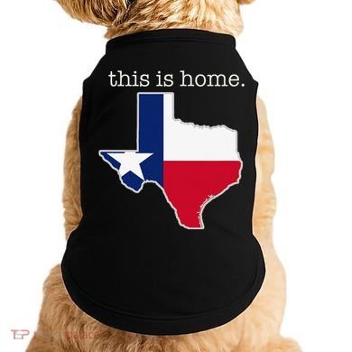 Texas This Is Home with State Outline and Texas Flag Doggie Tank