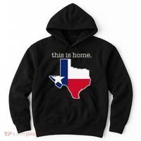 Texas This Is Home with State Outline and Texas Flag Hoodie thumb 0
