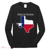 Texas This Is Home with State Outline and Texas Flag Long Sleeve Shirt thumb 0
