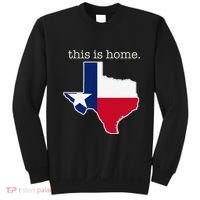 Texas This Is Home with State Outline and Texas Flag Sweatshirt thumb 0