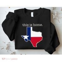 Texas This Is Home with State Outline and Texas Flag Sweatshirt thumb 2