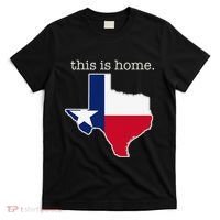 Texas This Is Home with State Outline and Texas Flag T-Shirt thumb 0