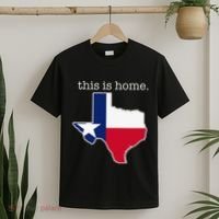 Texas This Is Home with State Outline and Texas Flag T-Shirt thumb 2