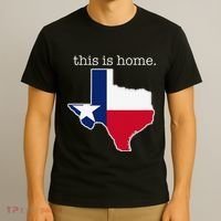 Texas This Is Home with State Outline and Texas Flag T-Shirt thumb 3