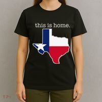 Texas This Is Home with State Outline and Texas Flag T-Shirt thumb 4