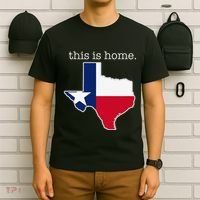 Texas This Is Home with State Outline and Texas Flag T-Shirt thumb 6